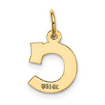 Load image into Gallery viewer, 14K Yellow Gold Small Block Initial Letter C Charm Pendant