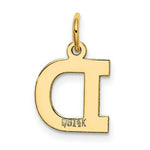Load image into Gallery viewer, 14K Yellow Gold Small Block Initial Letter D Charm Pendant