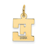 Load image into Gallery viewer, 14K Yellow Gold Small Block Initial Letter E Charm Pendant