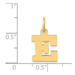 Load image into Gallery viewer, 14K Yellow Gold Small Block Initial Letter E Charm Pendant