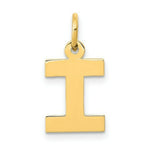 Load image into Gallery viewer, 14K Yellow Gold Small Block Initial Letter I Charm Pendant
