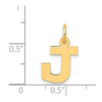 Load image into Gallery viewer, 14K Yellow Gold Small Block Letter Initial J Charm Pendant