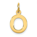 Load image into Gallery viewer, 14K Yellow Gold Small Block Initial Letter O Charm Pendant