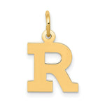 Load image into Gallery viewer, 14K Yellow Gold Small Block Initial Letter R Charm Pendant