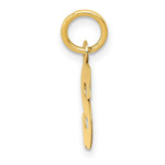 Load image into Gallery viewer, 14K Yellow Gold Small Block Initial Letter S Charm Pendant