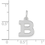 Load image into Gallery viewer, 14K White Gold Small Block Initial Letter B Charm Pendant