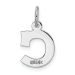 Load image into Gallery viewer, 14K White Gold Small Block Initial Letter C Charm Pendant