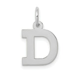 Load image into Gallery viewer, 14K White Gold Small Block Letter Initial D Charm Pendant