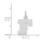 Load image into Gallery viewer, 14K White Gold Small Block Initial Letter F Charm Pendant