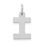 Load image into Gallery viewer, 14K White Gold Small Block Initial Letter I Charm Pendant