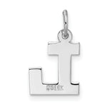 Load image into Gallery viewer, 14K White Gold Small Block Initial Letter L Charm Pendant