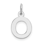 Load image into Gallery viewer, 14K White Gold Small Block Letter Initial O Charm Pendant