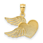 Load image into Gallery viewer, 14K Yellow Gold and Rhodium Heart with Wings Pendant