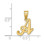 Load image into Gallery viewer, 14K Yellow Gold A Script Initial Letter Pendant