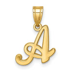 Load image into Gallery viewer, 14K Yellow Gold A Script Initial Letter Pendant