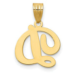Load image into Gallery viewer, 14K Yellow Gold D Script Initial Letter Pendant