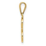 Load image into Gallery viewer, 14K Yellow Gold E Script Initial Letter Pendant