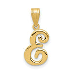 Load image into Gallery viewer, 14K Yellow Gold E Script Initial Letter Pendant