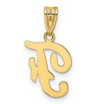 Load image into Gallery viewer, 14K Yellow Gold F Script Initial Letter Pendant