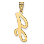Load image into Gallery viewer, 14K Yellow Gold J Script Initial Letter Pendant