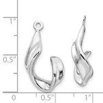 Load image into Gallery viewer, 14K White Gold Twisted J Earring Jackets