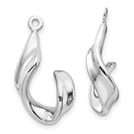 Load image into Gallery viewer, 14K White Gold Twisted J Earring Jackets