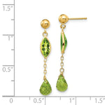 Load image into Gallery viewer, 14K Yellow Gold Peridot Post Earrings