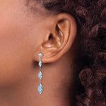 Load image into Gallery viewer, 14K White Gold Blue Topaz Post Earrings