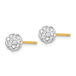 Load image into Gallery viewer, 14K Yellow Gold 6mm Round Swarovski Elements Post Earrings