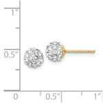 Load image into Gallery viewer, 14K Yellow Gold 6mm Round Swarovski Elements Post Earrings