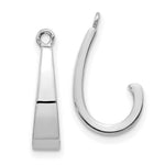 Load image into Gallery viewer, 14K White Gold J Hoop Earrings Jackets
