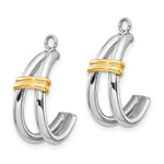 Load image into Gallery viewer, 14K Two-tone Gold J Hoop Earring Jackets