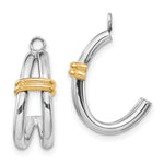 Load image into Gallery viewer, 14K Two-tone Gold J Hoop Earring Jackets