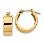Load image into Gallery viewer, 14K Yellow Gold Polished Hoop Earrings 10mm length
