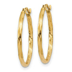 Load image into Gallery viewer, 14K Yellow Gold Twist Hoop Earrings 1.5mm width
