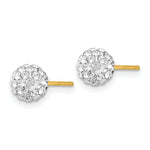 Load image into Gallery viewer, 14K Yellow Gold Crystal 6mm Post Earrings