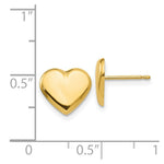 Load image into Gallery viewer, 14K Yellow Gold Heart Post Earrings