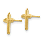Load image into Gallery viewer, 14K Yellow Gold Yellow Gold Polished Cross Post Earrings