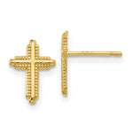 Load image into Gallery viewer, 14K Yellow Gold Yellow Gold Polished Cross Post Earrings