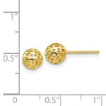 Load image into Gallery viewer, 14K Yellow Gold Yellow Gold Fancy Ball Post Earrings