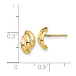 Load image into Gallery viewer, 14K Yellow Gold Polished Fancy Post Earrings