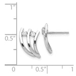 Load image into Gallery viewer, 14K White Polished Fancy CZ Post Earrings