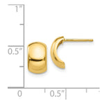 Load image into Gallery viewer, 14K Yellow Gold Polished Fancy Post Earrings 6mm width