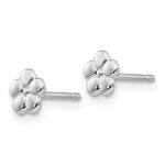 Load image into Gallery viewer, 14K White Polished Flower Post Earrings