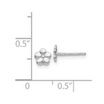 Load image into Gallery viewer, 14K White Polished Flower Post Earrings