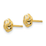 Load image into Gallery viewer, 14K Yellow Gold Polished Flower Post Earrings