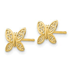 Load image into Gallery viewer, 14K Yellow Gold Polished Butterfly Post Earrings