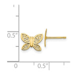 Load image into Gallery viewer, 14K Yellow Gold Polished Butterfly Post Earrings