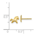 Load image into Gallery viewer, 14K Yellow Gold Polished Horse Post Earrings