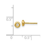 Load image into Gallery viewer, 14K Yellow Gold Polished CZ Earrings